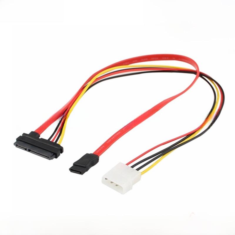 SATA 22P to 7P 15P Жесткий диск и оптический привод Кабель данных и питания