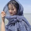 Fashion Luxury Brand Ombre Big Floral Tassel Viscose Shawl Scarf Lady Soft Thin Beach Wrap Pashmina Stole Bufandas Muslim Hijab