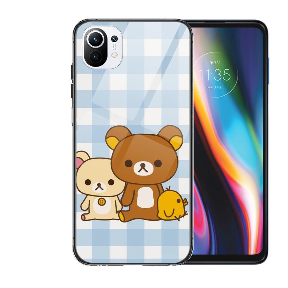 TOPLBPCS милый rilakkuma закаленное стекло чехол для телефона чехол для xiaomi redmi 11 Lite pro Ultra 10T 10 9 8 cc se чехол силиконовые чехлы