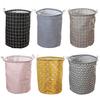Collapsible Storage Basket Waterproof Printed Multi-purpose Sundries Clothes Basket Household Supplies