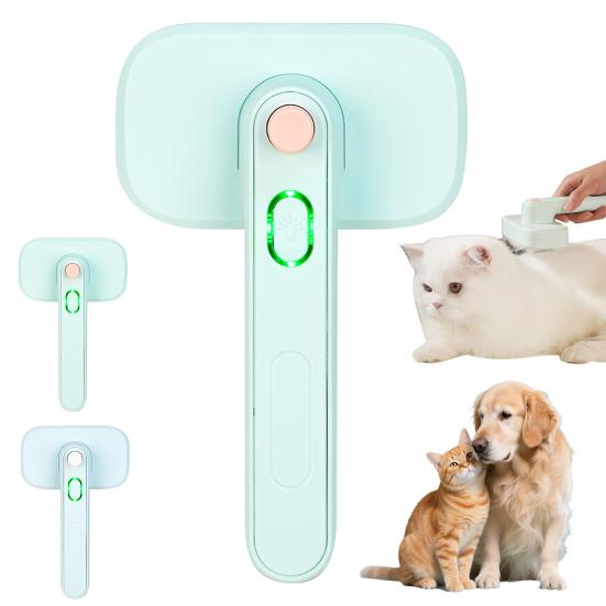 Ионная щетка для питомцев Расческа для шерсти питомцев с двойным ионным генератором Самоочищающийся груминг