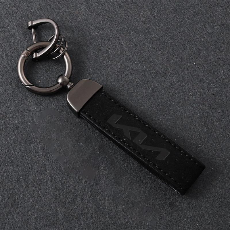 Automobile Interior Supplies Leather Metal Car Key Chain For Kia Ceed Rio Sportage Picanto K5 K9 Souranto Parts lqrd40