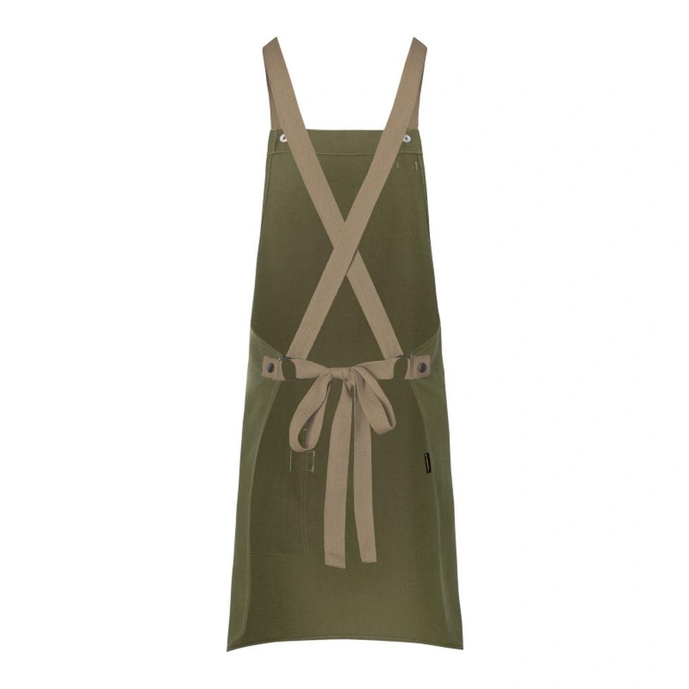 Urban-Look Cross Strap And Pocket Bib Apron