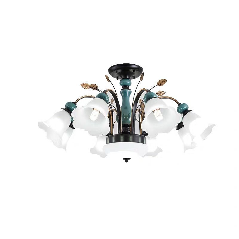 Свет для гостиной, роскошная керамическая люстра, современный минималистичный потолочный светильник для спальни, ресторана, чистое красное освещение