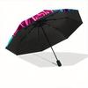 1pc Neon Hummingbird and Rose Automatic Opening and Closing Umbrella - Small Umbrella Suitable for Various Occasions A079