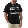 Summer New Tshirts Installing Muscles Please Wait Loading Bar Funny Print T Shirt Men Women Cotton Short Sleeve Cool Tees