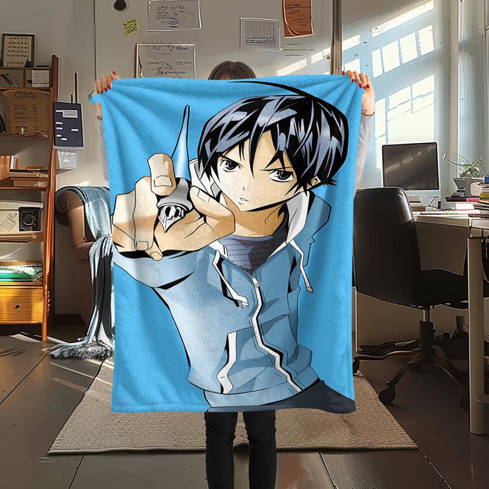 1PC Bakuman Print Flannel Blanket, High quality All Seasons, Home Decor, Warmth and Comfort, Perfect for Christmas Gifts
