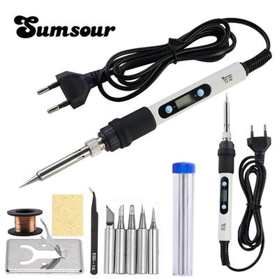 220V / 110V 80W электропаяльник с ЖК-дисплеем и комплектом насадок