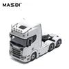 1:64 Модель Тяжелого Грузовика Scania R500 - Восьмиосный Седельный Тягач, Идеальный Подарок для Любителей Грузовиков и Хобби