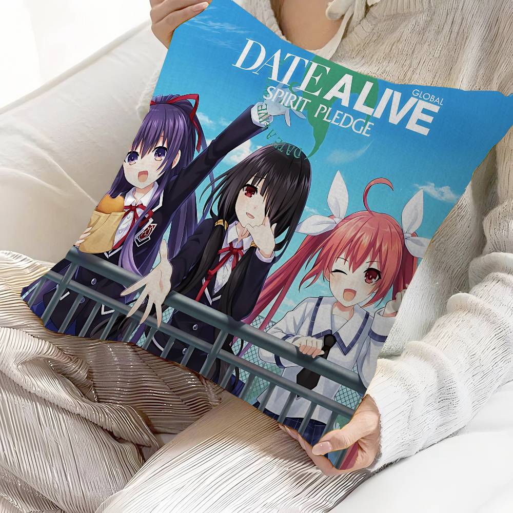 Подушка с изображением персонажей аниме Date A Live Подарок Декор для дома и офиса Подушка для спальни Дивана Автомобиля Наволочка
