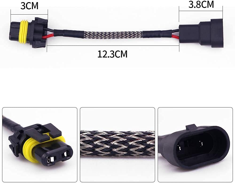 Aoling 9005 HB3 9006 HB4 LED Connector Male Female Polarity