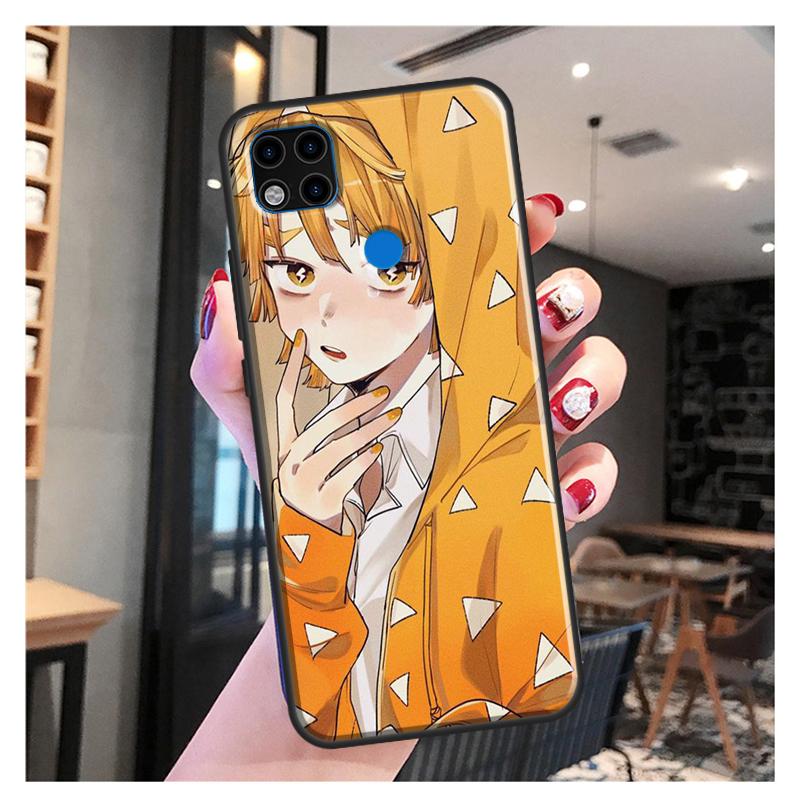 Чехол Zenitsu Demon Slayer для Xiaomi Redmi Note 10 Pro Note 9 Pro Note 11 Pro 8T 9S 10S 10 9A 9T 9C