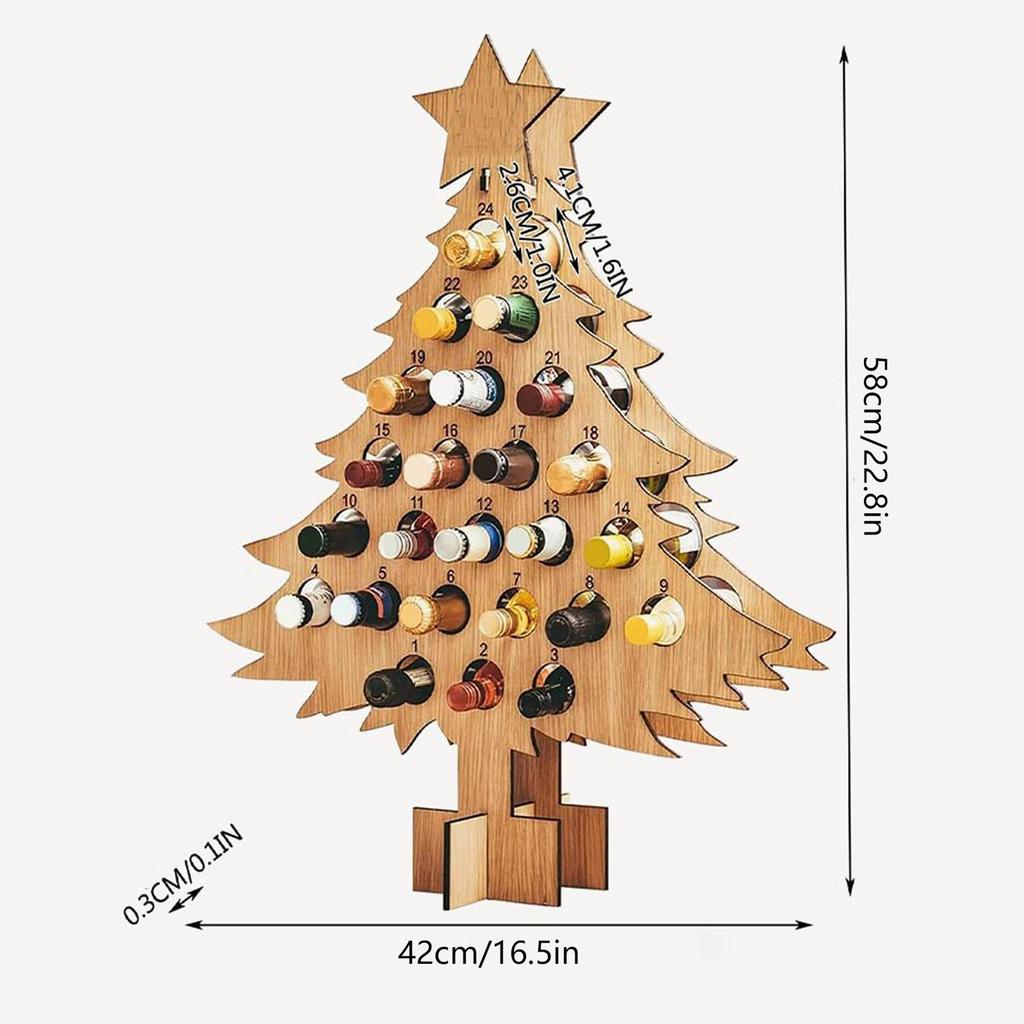 Взрослые украшения для отсчета времени до Рождества, Рождественская винная полка, Подставка для вина, Декор
