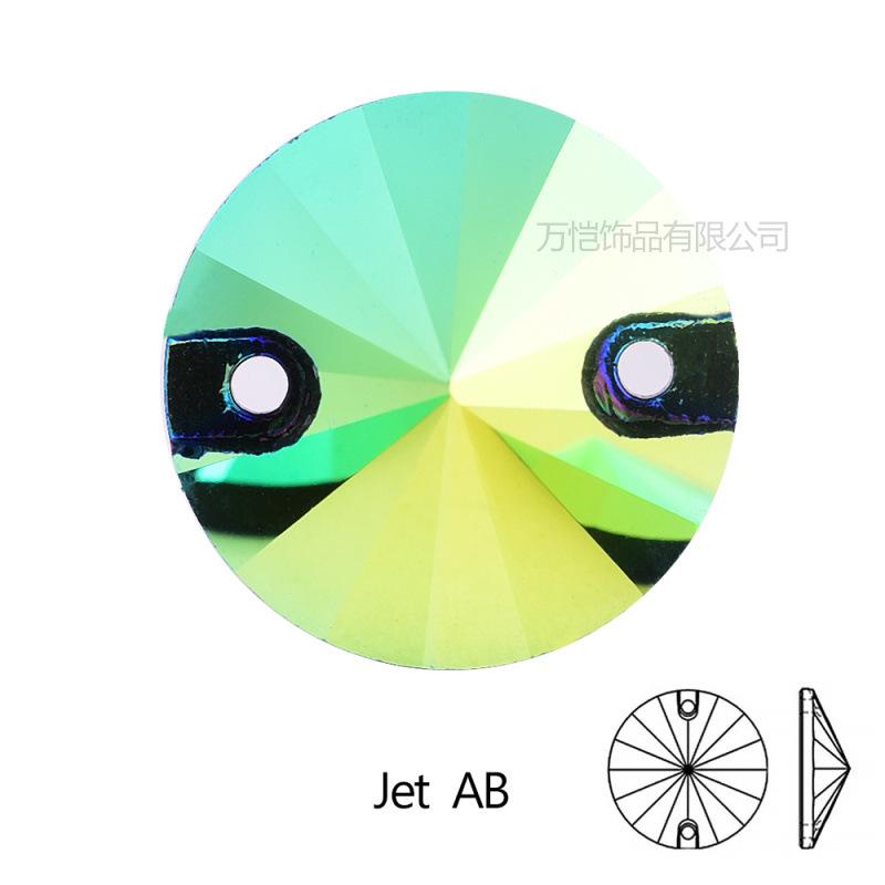 Gold Bottom Glass Hand Sewn Drill Satellite Double Hole, Flat Bottom Double Buckle Hand Sewn Drill Diy Clothing Accessories Accessories Rhinestone