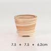 Sun-E 3 Inch Ceramic Wooden Pattern Succulent Plant Pot Cactus Plant Pot Flower Pot Container Planter Gift Idea 6 in Set