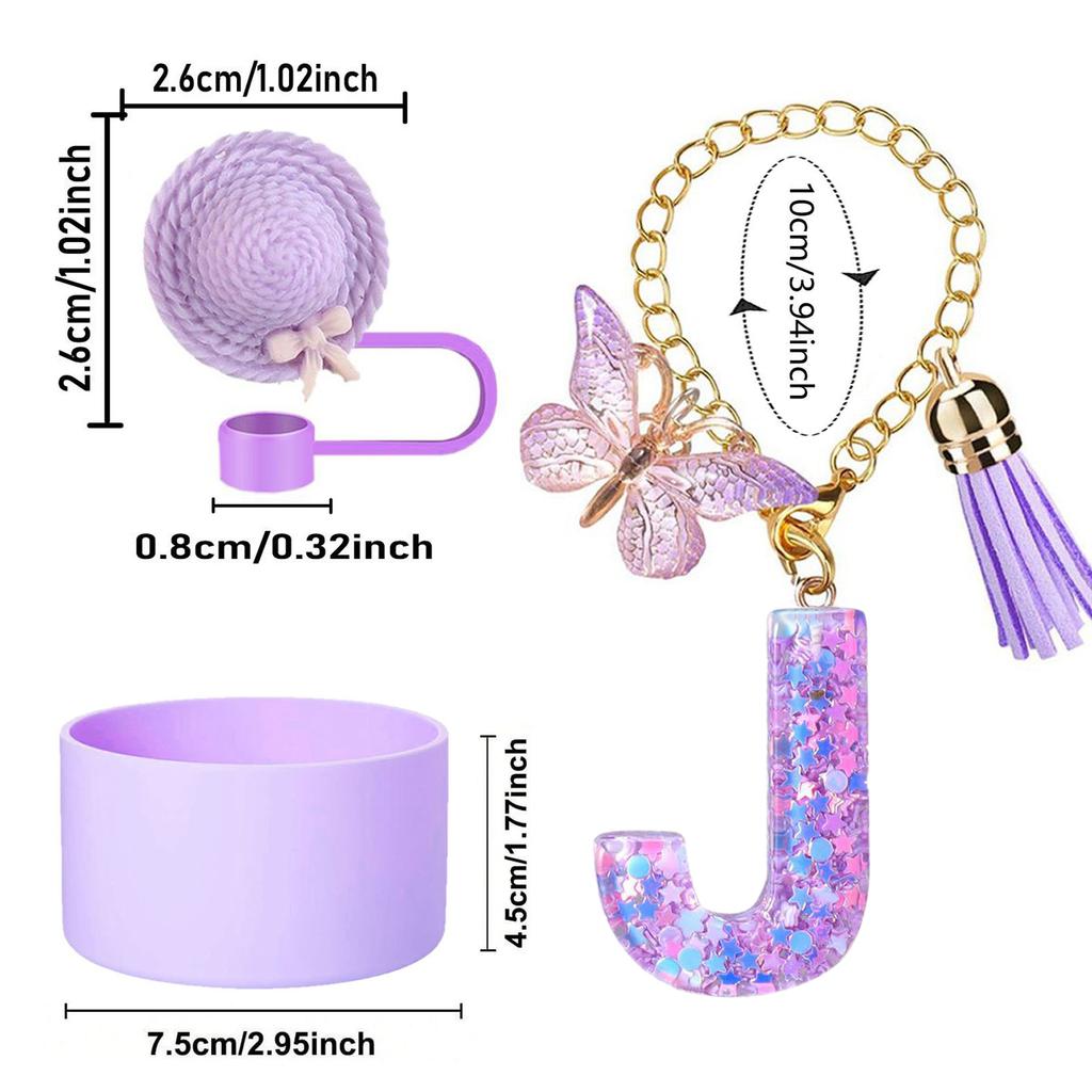 Cup Accessories Set for Stanley Handle Strap Straw Cover Charms Set Suitable for Birthday Christmas Gifts