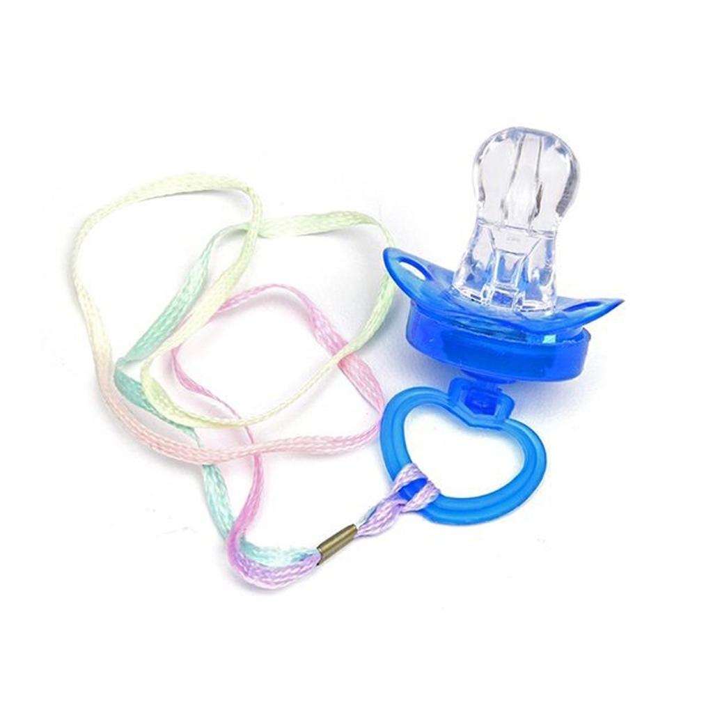 12 Pcs Light Up Pacifiers LED Glow Whistles Party Supplies Flashing Lanyard Party Wave