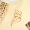 Lapel Simple Pin Scarf Buckle Fashion Flower Brooch Alloy Hollow