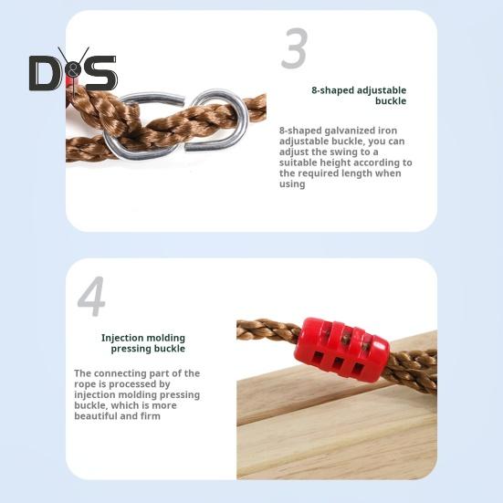 Деревянные качели для взрослых и детей, уличные пасторальные качели с регулируемым тросом, максимальная нагрузка 100 кг, качели для сада и двора