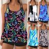 2025 Женский сексуальный трендовый свободный размер, комплект из двух частей, женский модный купальник с высокой талией, летний новый дизайн с принтом, купальник