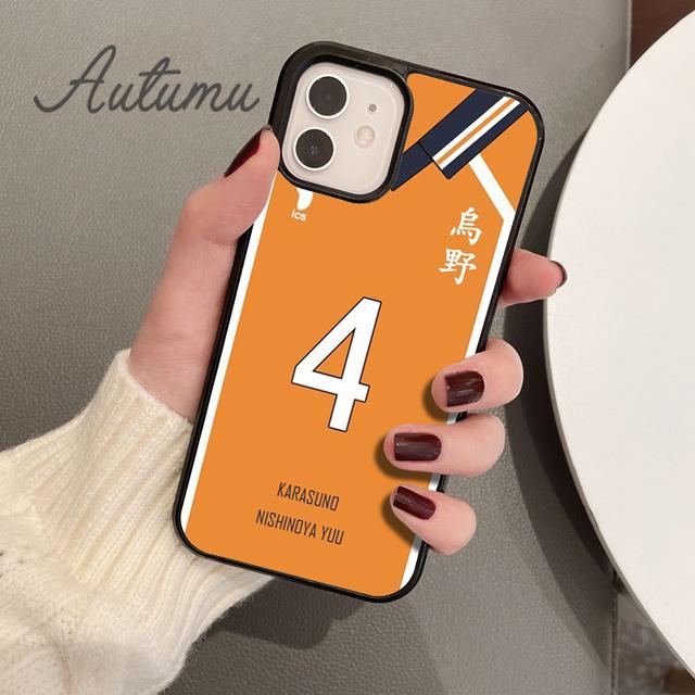 Хайкюу!!Чехол для телефона Karasuno Team Uniform для iPhone 11 12 13 14 Pro Max mini XR XS SE 2020 7 8 Plus Samsung S21 S22 shell