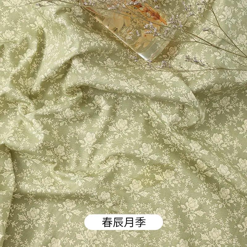 0,5 м/2 м Ткань из чистого хлопка в деревенском стиле с мелким цветочным принтом для шитья платьев, декоративная ткань, ткани для одежды ручной работы DIY