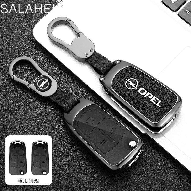 Zinc Alloy Leather Car Key Case Cover Shell Keychain For Opel Vauxhall OPC ADAM Insignia Antara Corsa J D H Kadett GT Accessory