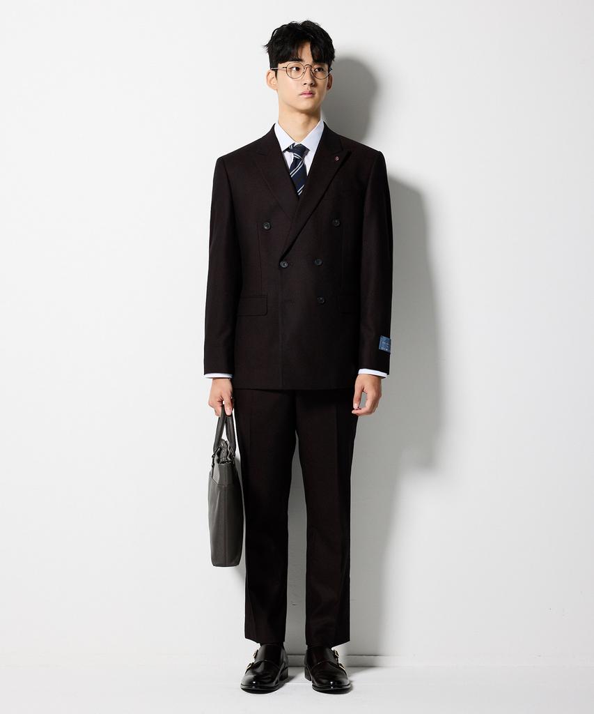 STCO Italy Guabello 100% Wool Double-Breasted Formal Jacket_Wine (Classic Fit)_Ssjvd93Dsa