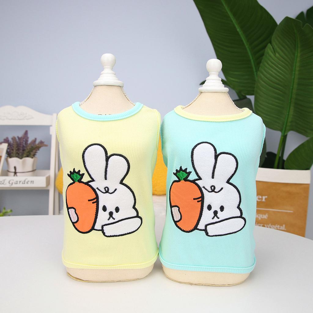 2023 Одежда для домашних животных, весенняя и летняя одежда для щенков, плюшевая одежда, жилет с кроликом, одежда для домашних животных, оптовая продажа, одежда для домашних животных, свитер для собак