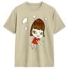 Aesthetic Yoshitomos Nara TShirt Unisexs Round Neck Short Sleeve Tops I Dont Want to Grow up Painting Cotton Summer Tops Shirts