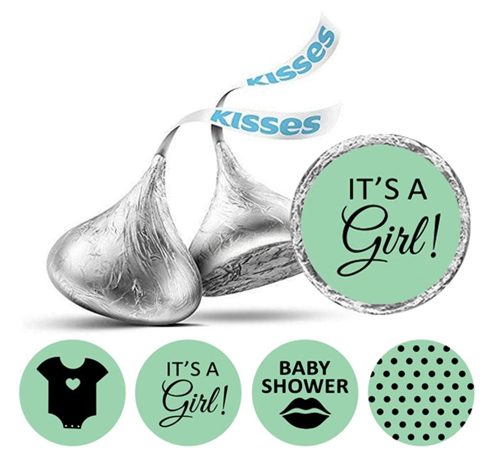 Сувенир Darling Souvenir arling 190 шт. Наклейки It's A Girl Поцелуи Праздничный подарок Конфеты