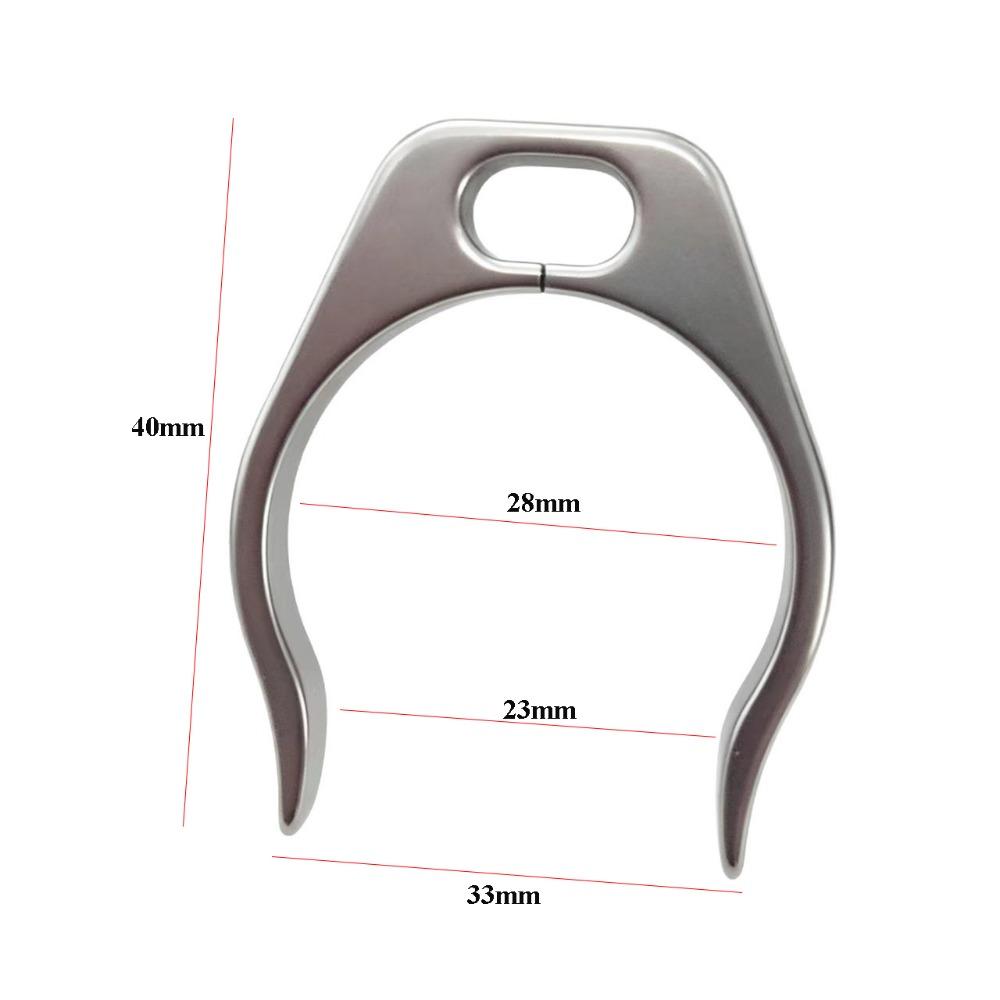 Durable Sports Bottle Hook Grey Camping Hiking Buckle New Titanium Alloy Buckle Home Decorative