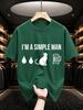2026 New Pure Cotton Tshirt I Am A Simple Unisex Water Cat Beer Fun Print Crew Neck Short Sleeve Casual Top