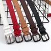 Trendy Cowhide Womens Belt With Alloy Buckle For Daily Office And Casual Outfits