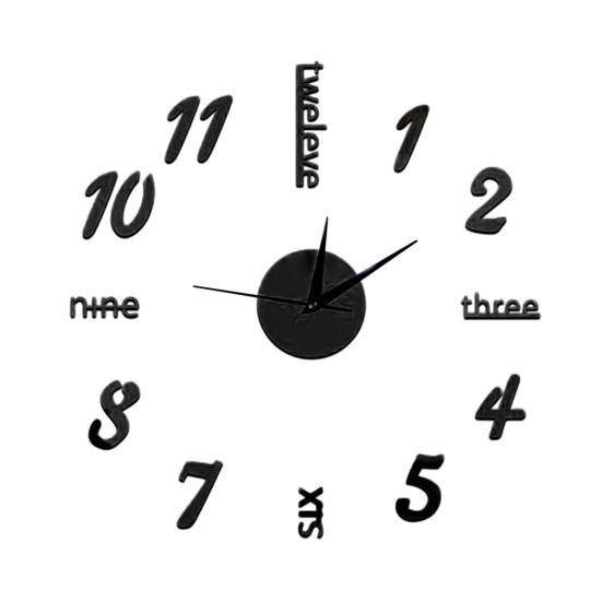 Высококачественная наклейка, настенные часы, на батарейках, прочная, долговечная