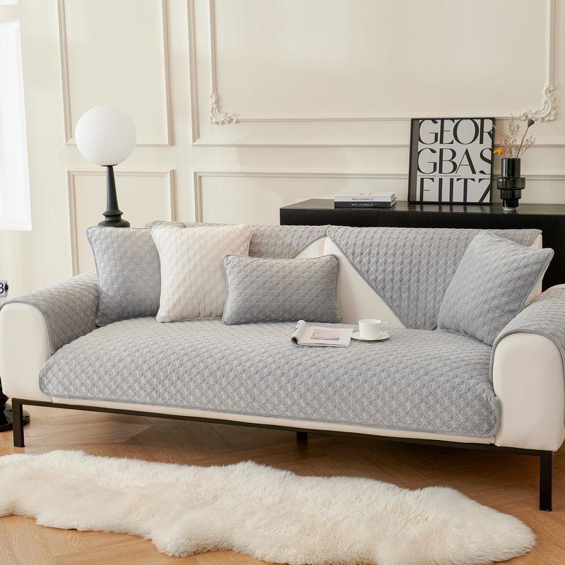 Plush Sofa Cushion Fabric Winter Non-Slip Crystal Velvet Sofa Seat Cushion Sofa Towel Sofa Cover Thickened And Simple