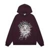 Unisex Oversized Hoodie With Foamed Letter Print Inspired By Hip-Hop Style Fall 2025 Cotton Sweatshirt