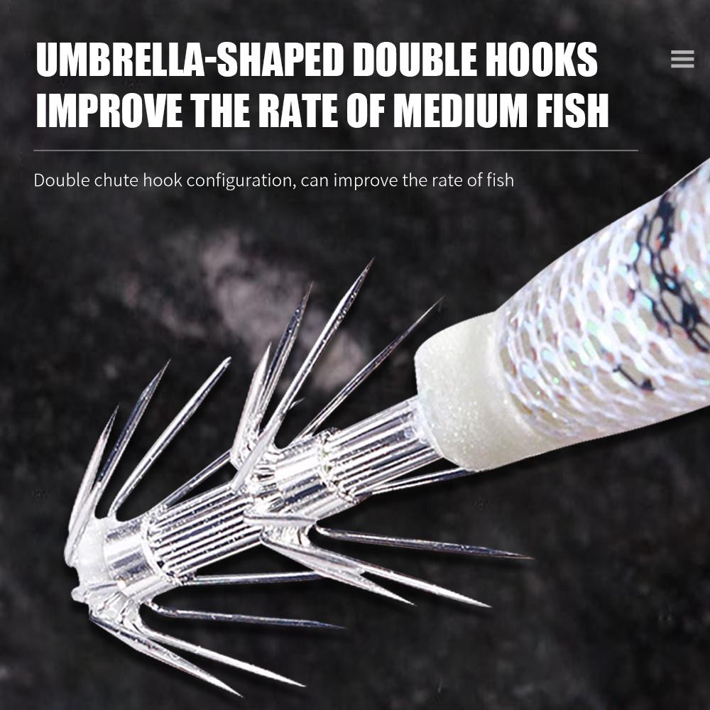 Eging Luminous Squid Shrimp Hooks Bait for Squid 10.7CM 6.3G Искусственная приманка в виде осьминога и креветки Calarmar Товары для рыбалки