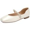 Zhuoshini Dress Single Shoes 2026 New Spring Autumn Qipao French Mary Jane Women's Flat Low Heel Leather Shoes