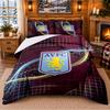 Printed 3Pcs Bedding Set Aston Villa Football Pattern Bed Sheet Pillowcase For Bedroom Decor