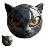 Resin Black Cat Stone Sculpture Crystal Healing Elegant Black Cat Figurine  Decorative Statue