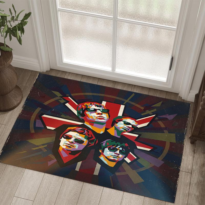 Oasis Design Crystal Velvet Carpet Cozy Non?Slip Printed Rug For Bedroom Living Room Entrance