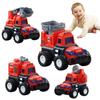 Fire Engine Toy Working Car Toy Mini Car Emergency Vehicle Set Push Truck ABS Educational Toy Boys Girls Present Sandbox Set of - (Set 4)