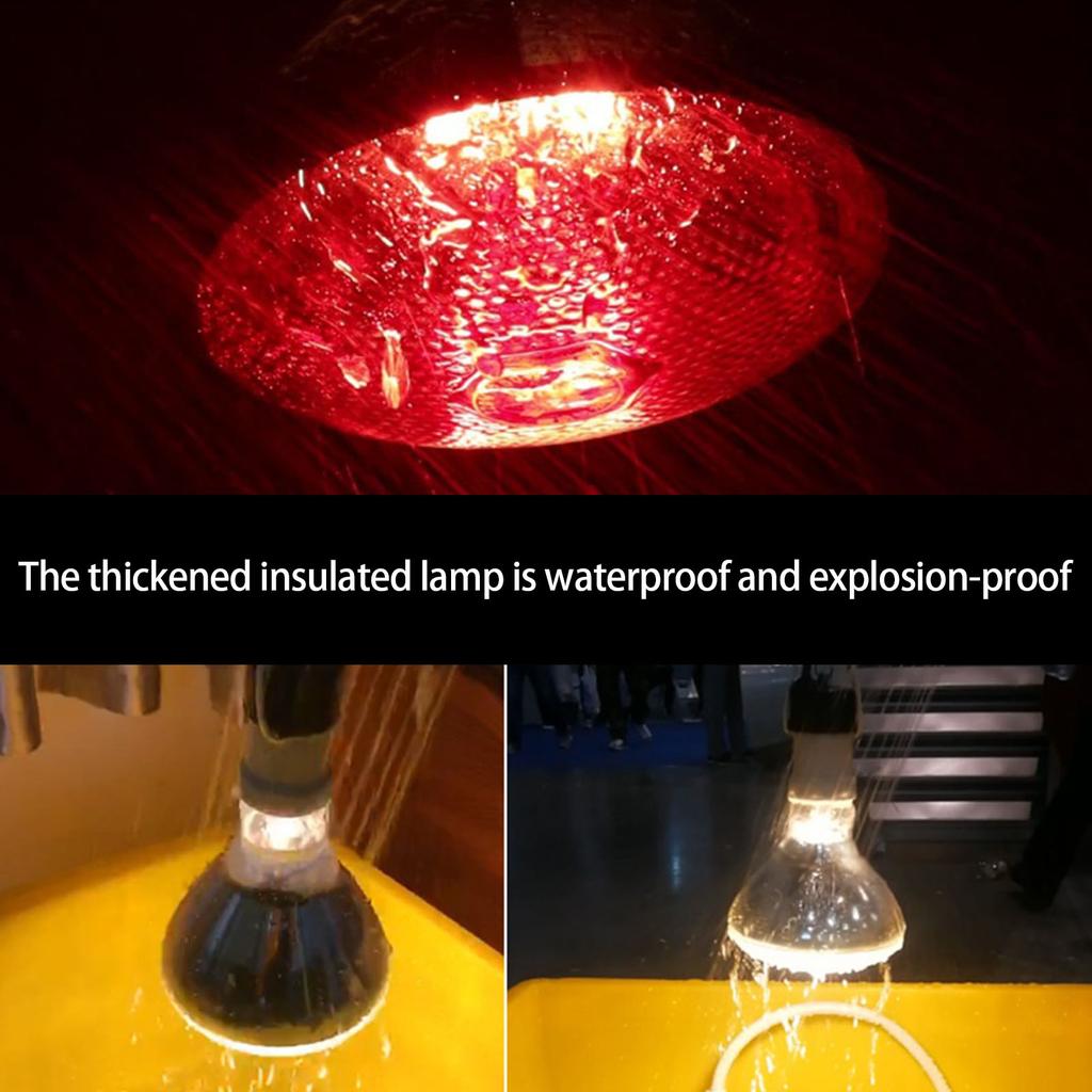 2шт. Лампа для обогрева 200 Вт, лампочки 250 Вт для курятника и обогрева домашних животных в холодную погоду