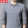 Hengyuanxiang Men's Wool Blend Polo Knit Sweater