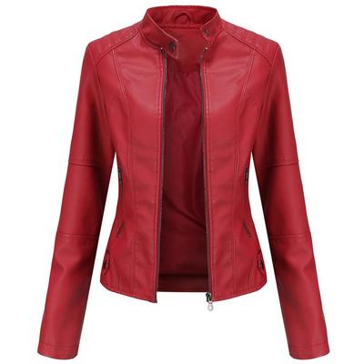 Женская байкерская куртка из искусственной кожи из искусственной кожи, мотоциклетная повседневная тонкая куртка на молнии, укороченная верхняя одежда Racer Moto Bomber, большие размеры S-4XL, модная новинка большого размера
