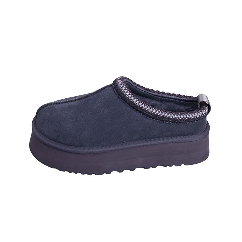 Warm and Stylish Wool Platform Loafers for Autumn and Winter Home Wear