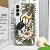 Чехол для телефона Vivo 50 Lite V30 V27 V25 V21 V23 Pro Y36 Y29 Y76 Y100 5G с изображением листьев монстеры, цветов пальмы и птицы, мягкая накладка