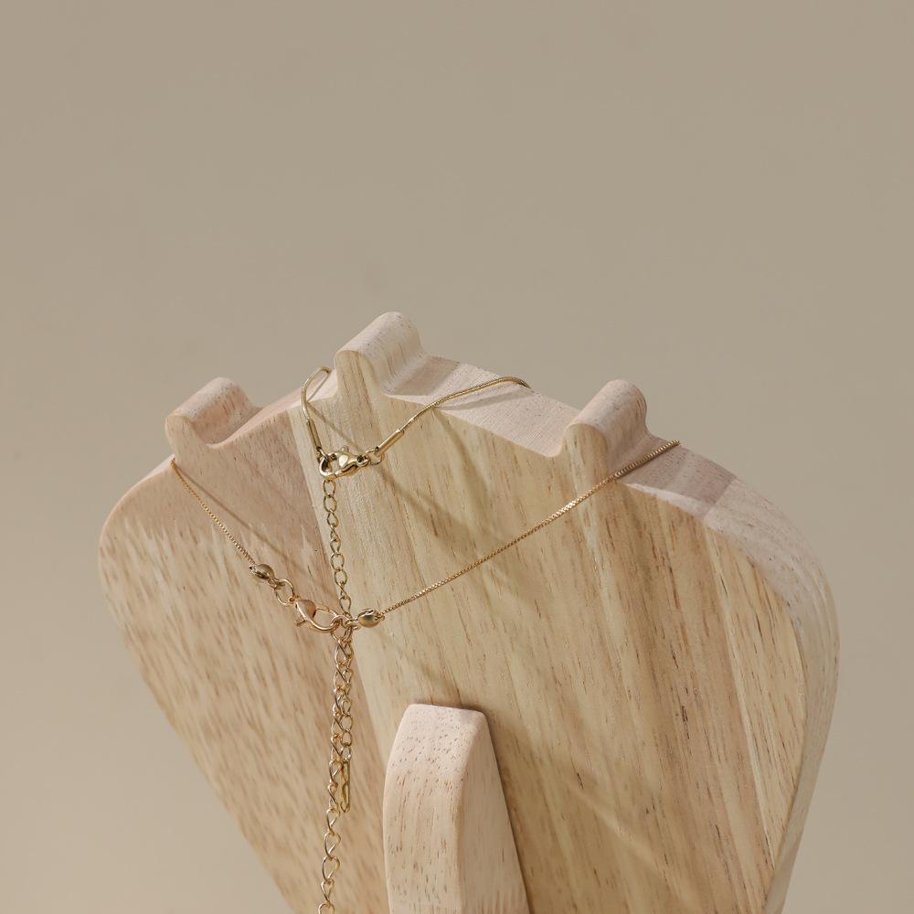 Mannequin Wooden Velvet Necklace Pendant Chain Jewelry Bust Neck Display Stand Holder Mannequin Necklace Pendant Window Display