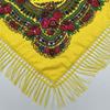 Ethnic Style Women Floral Printed Fringed Russian Square Scarf